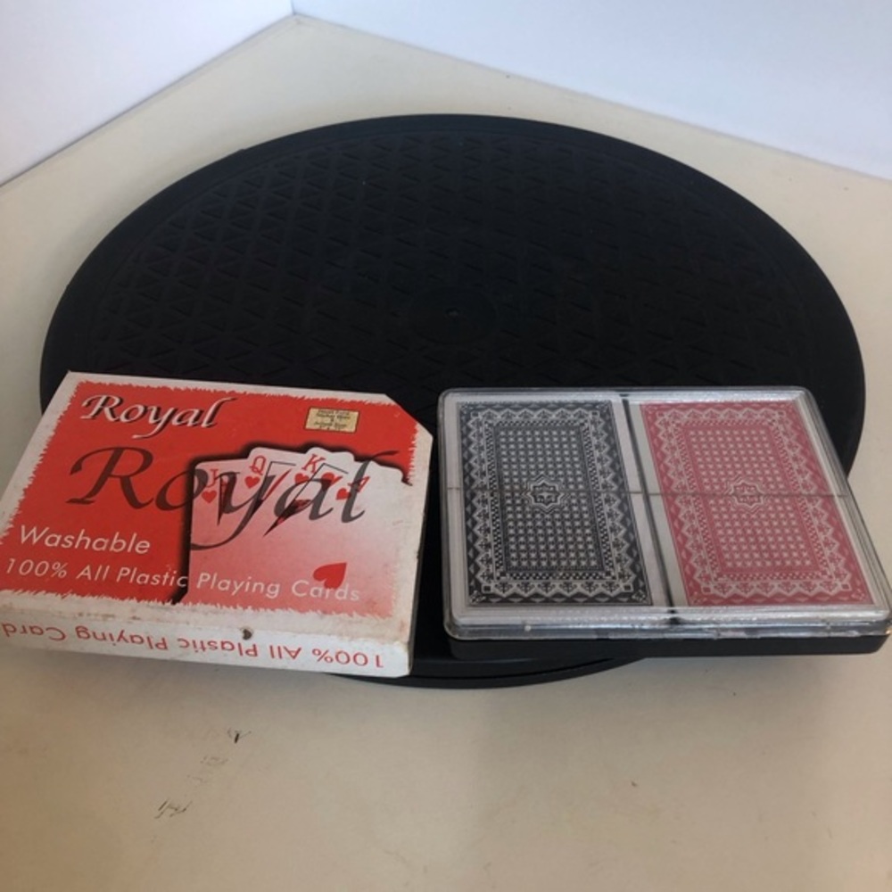 Vintage NIB Royal Plastic Coated Playing cards Double Deck